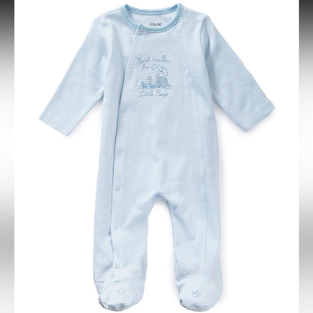Thank Heaven For Little Boys Footed One-Piece - 3 month
